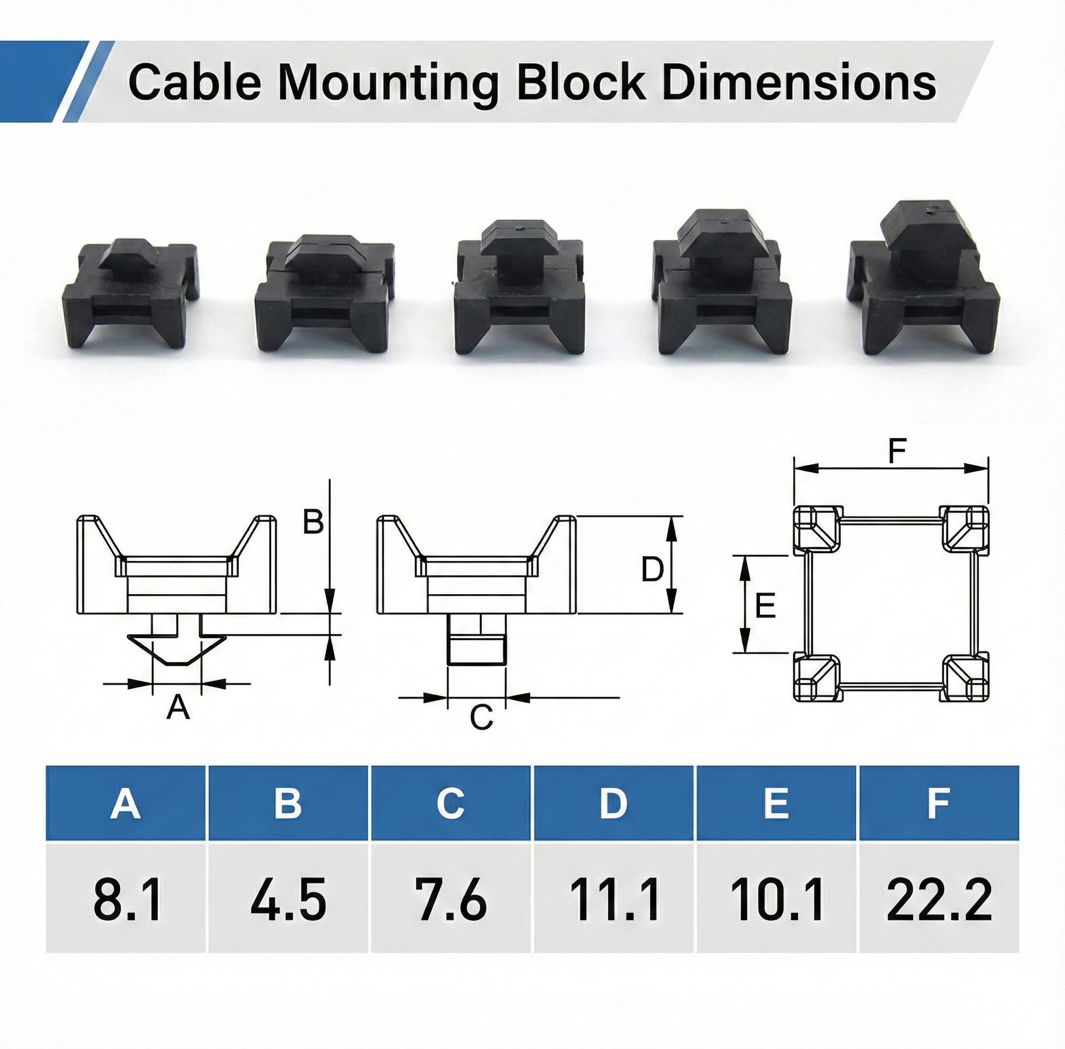 Zip Tie Cable Management Clips for 4040 8020 Aluminum Profile Rigs