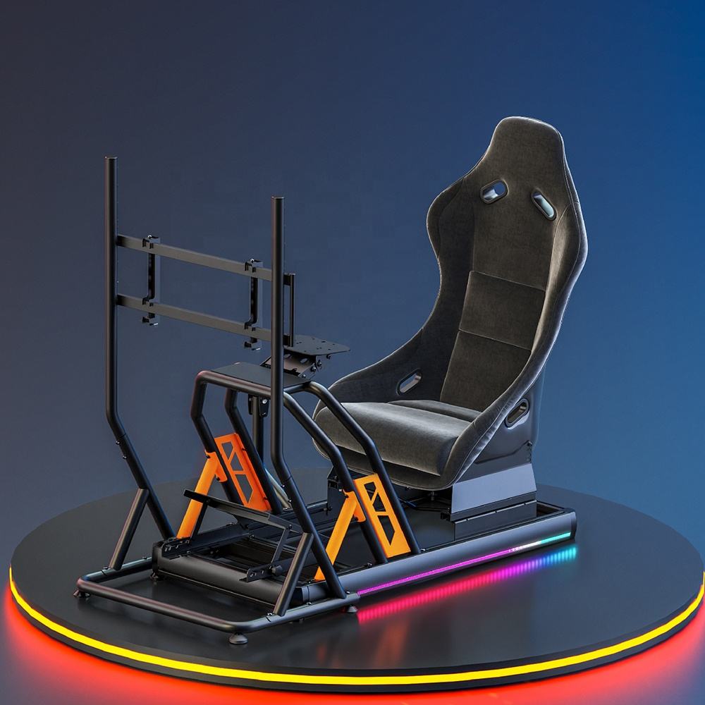 Aluminum Sim Racing Cockpit & Seat for PC and Console | Adjustable Driving Rig