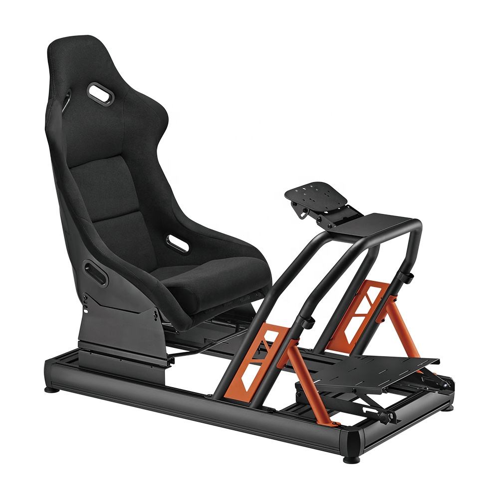 Aluminum Sim Racing Cockpit & Seat for PC and Console | Adjustable Driving Rig